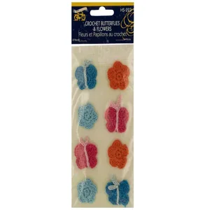Bulk Buys Handcrafted Crochet Butterflies & Floral