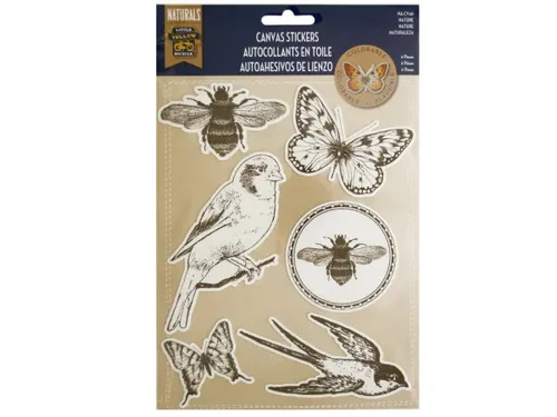 CG442 | Bulk Buys Colorable Nature-Themed Canvas Stickers