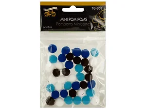 Bulk Buys Colorful Mini Felt Pom Poms - Set of 40 Assorted