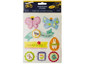 CG530 | Bulk Buys Easter Joy Glitter Stickers for Crafting