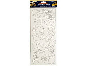 CG535 | Bulk Buys Halloween Chipboard Shape Set - 38 Pieces
