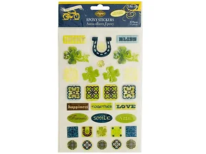 Bulk Buys Charming Lucky Me Foil Accent Epoxy Stickers Set