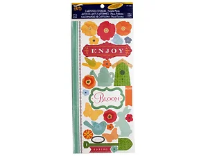 CG554 | Bulk Buys Spring Bloom Cardstock Stickers with