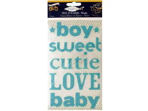 CG556 | Bulk Buys Blue Felt Stickers for Baby Boy