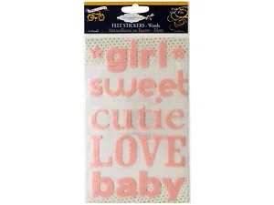 CG561 | Bulk Buys Pink Felt Stickers for Baby Girl Crafts