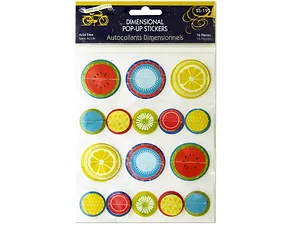 CG566 | Bulk Buys Colorful Summer Fruits 3D Pop-up Stickers