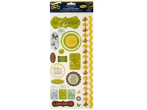 CG574 | Bulk Buys Charming Gratitude Glitter Stickers - 24
