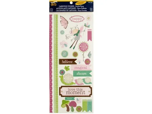 CG645 | Bulk Buys Glittery Fairy Cardstock Stickers for