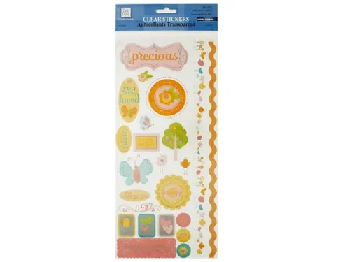 CG674 | Bulk Buys Glittery Precious Girl Clear Stickers