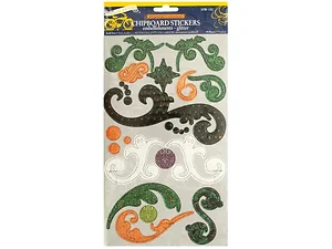 CG691 | Bulk Buys Glitter Halloween Chipboard Stickers - 19