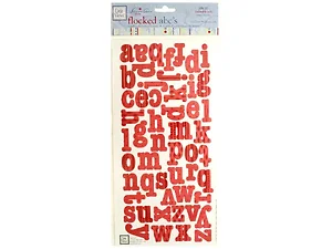 CG707 | Bulk Buys Charming Red Flocked Alphabet Stickers