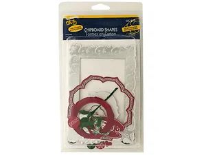CG720 | Bulk Buys Foil-Accented Christmas Chipboard Shapes