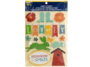 CG724 | Bulk Buys Cheerful Fabric Adhesive Embellishments