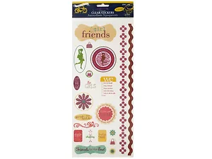 CG737 | Bulk Buys Charming Glitter Accented Clear Stickers