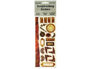 CH007 | Bulk Buys Vintage Time-Themed Scrapbooking Stickers
