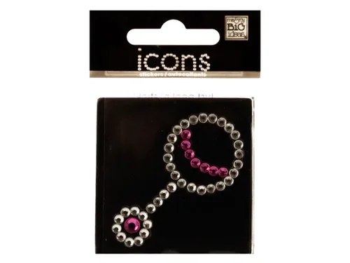 CG793 | Bulk Buys Sparkling Rhinestone Baby Rattle Sticker