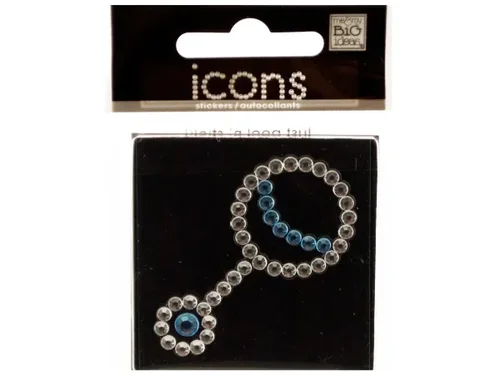 CG794 | Bulk Buys Rhinestone Baby Rattle Adhesive Icon