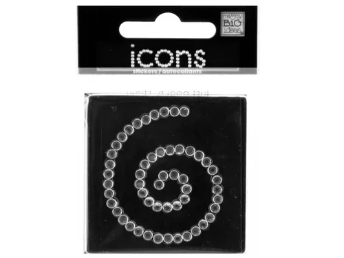CG803 | Bulk Buys Dazzling Rhinestone Swirl Icons Sticker