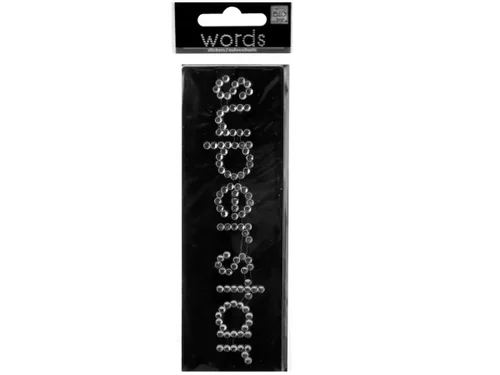 CG833 | Bulk Buys Sparkling Rhinestone 'Super Star' Sticker