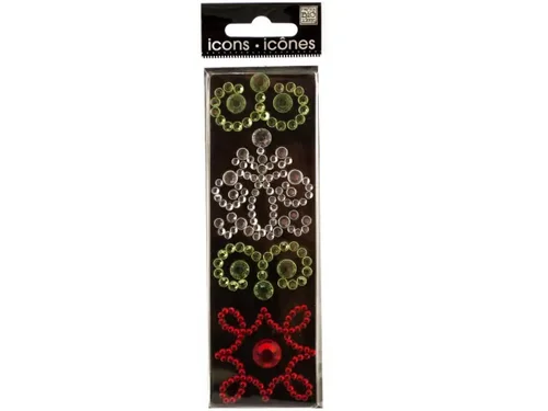 CG870 | Bulk Buys Sparkling Rhinestone Holiday Stickers for