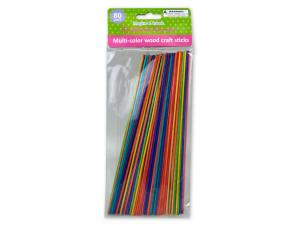 Bulk CG997 Multi-color Wood Craft Sticks 80 Pack