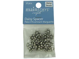 CN104 | Bulk Buys Cute Daisy Spacer Beads - Pack of 20