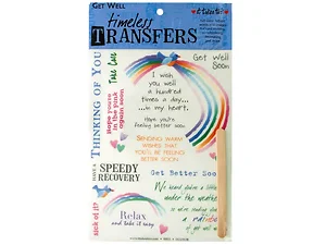 CN761 | Bulk Buys Get Well Soon Rub-On Transfer Sheet for