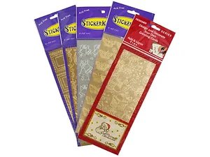 CH058 | Bulk Buys Gold & Silver Foil Stickers Assortment
