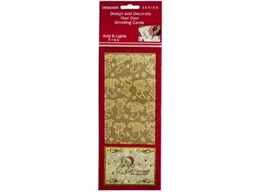 CH082 | Bulk Buys Festive Gold Stocking Stickers for