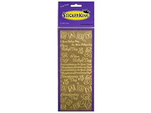 CH097 | Bulk Buys Gold Foil Baby Congratulations Stickers