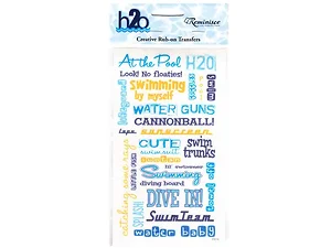 CN942 | Bulk Buys Charming Swimming Pool Themed Rub-on