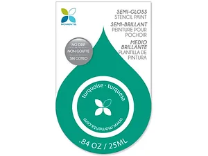 CS013 | Bulk Buys Teal No Drip Acrylic Stencil Paint - 0.84