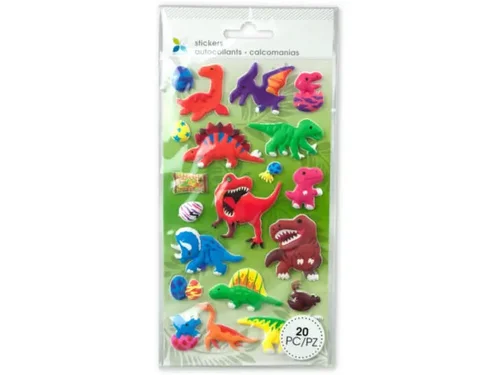 CS051 | Bulk Buys 3D Dinosaur Stickers for Crafts and