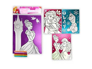 DC169 | Bulk Buys Disney Princess & Frozen Glitter Coloring