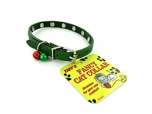 Tiny's Deluxe Cat Collar with Bells and Metal Designs