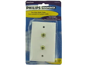 EL021 | Bulk Buys Philips Magnavox Dual Output Coaxial Wall