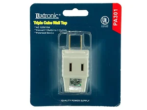 EL063 | Bulk Buys Triple Outlet Wall Tap Converter for