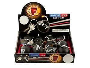 EC065 | Bulk Buys F Bomb Multi-Function LED Laser Keychain