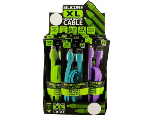 EC071 | Bulk Buys Silicone XL Sync & Charge Cable for