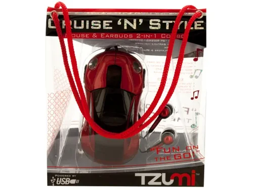 EL455 | Bulk Buys Red Sports Car Mouse & Earbuds Combo
