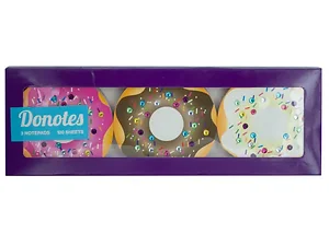 EL547 | Bulk Buys Donuts Themed Notepads Set - 3 Piece