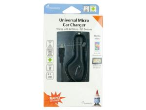 Bulk EL178 Travelocity Black Universal Micro Car Charger