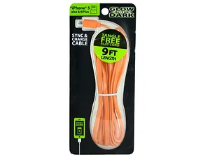 EL637 | Bulk Buys 9-Foot Flat iPhone Charging and Sync Cable