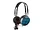 EL820 | Bulk Buys Comfortable Blue Plaid Stereo Headphones