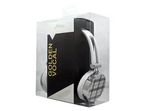 EL822 | Bulk Buys Comfortable White Plaid Stereo Headphones