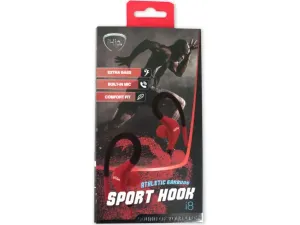 Bulk EN155 Ihip Red And Black Athletic Earbuds Sports Hook