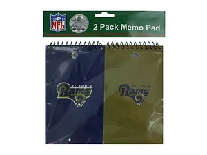 FB203 | Bulk Buys St. Louis Rams NFL Themed Notepads - Set