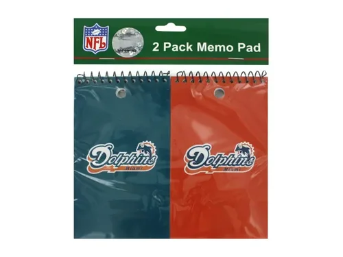 FB204 | Bulk Buys Miami Dolphins Spiral Notebooks - Set of 2