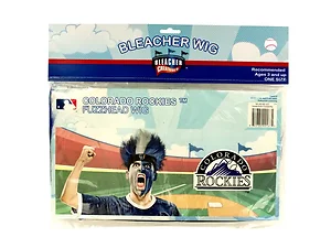 Bulk Buys Colorado Rockies Novelty Fuzzy Hair Wig