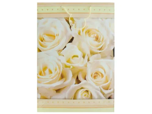 GB006 | Bulk Buys Elegant White Floral Gift Bag for All
